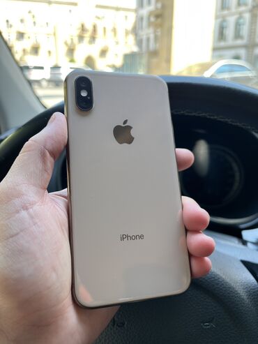 iphone xs max baku: IPhone Xs, 64 GB, Matte Gold, Face ID
