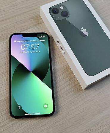 iphone zaryatka: IPhone 13, 128 GB, Alpine Green, Zəmanət, Simsiz şarj, Face ID — 4