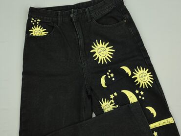 spodnie hello kitty piżama czarne: Shein, Jeans for women, size M (EU 38)