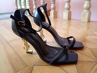 qelyan topdan: Məhsul: Qadın yüksək dabanlı sandal - Rəng: Qara - Dizayn: Zərif — 1