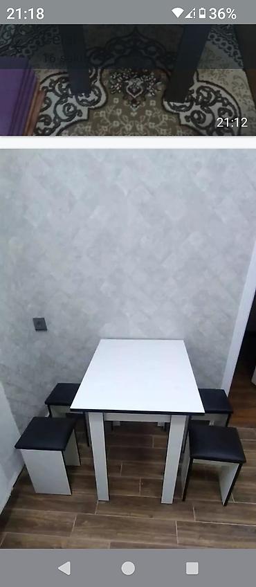 qədimi stul: Mətbəx üçün, Yeni, Açılmayan, Kvadrat masa, 4 stul — 6