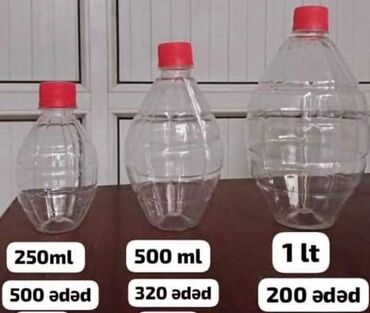qab: Plastik (PET) qablar 60 ml, 100 ml, 150 ml, 200 ml, 300 ml, 400 ml