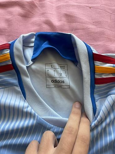 Kişi geyimləri: Futbolka, Adidas, L, rəng - Mavi — 4