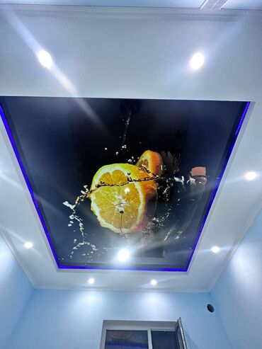 Натяжной потолок: Натяжной потолок Матовое, 3D потолки, Глянцевое Гарантия, Бесплатный замер, Монтаж — 14