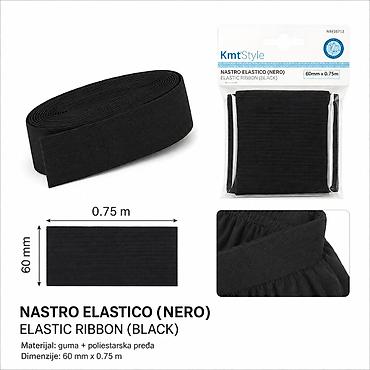KMT Zatezač tereta crna 5201412 Elastična traka za šivenje i ručne