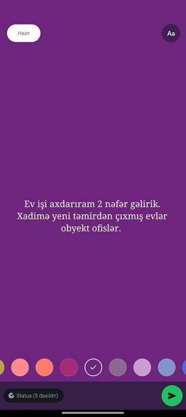 ucar iş elanları 2024: Уборщица, 26 лет, Более 5 лет опыта