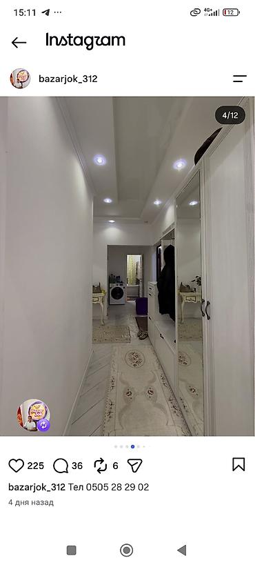 kant flat: 2 комнаты, 72 м², Тунгуч мкр 106 серия улучшенная, 3 этаж — 7
