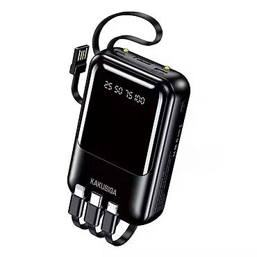micro usb: KAKUSIGA çoxfunksiyalı Power Bank - İntegrə edilmiş 3 kabel — 1