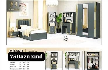 taxt kiravat: Milano gənc otağı dəsti (antrasit-mat) Dəst tərkibi və ölçülər: - — 1
