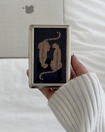 Капчыктар, портмоне: Визитка салгыч, түсү - Күмүш, Жаңы, Унисекс — 1