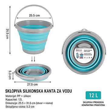KMT preklopna kanta 2407869-A Sklopiva silikonska kanta za vodu