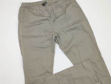 brązowa satynowe spódnice: Material trousers, H&M, L (EU 40), condition - Very good