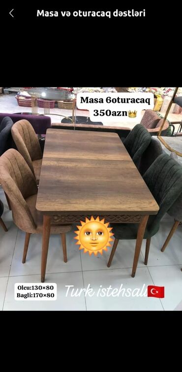 1 kub taxta nece kvadrat metrdir: Qonaq otağı üçün, Yeni, Açılan, Dördbucaq masa, 4 stul