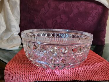 Kuhinjski setovi: Cinija nova velika Zajecar kristal i led kristal. rucni rad 70te — 3