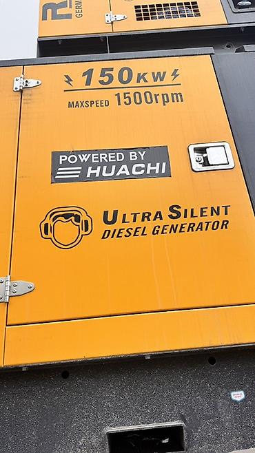 Генераторы: Тихий дизельный генератор Heavy Duty HUACHI - Мощность: 150 кВт - — 2