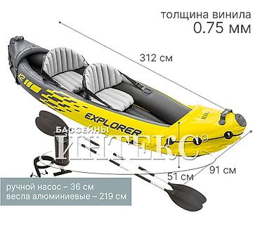 каяк: Лодка, Гребная, ПВХ, Новый — 4