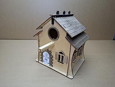 quş yuvası düzəltmək: Taxta quş evi – dekorativ və funksional model - Material: təbii — 1