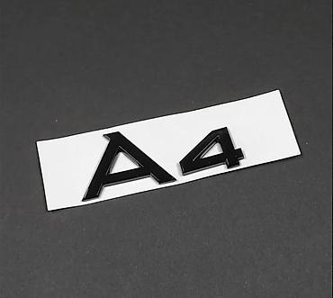 Auto delovi, gume i tjuning: Audi A4 znak, natpis - crni sjaj. Samolepljivi crni znakovi. ✨ Dosta — 1