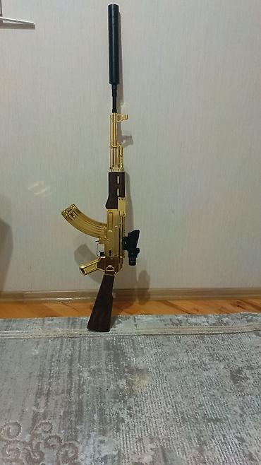 Игрушечные автоматы: Məhsul: Elektrik oyuncağı – AK47 1:1 “Golden” (GM-03) - Ölçü: Tam — 7