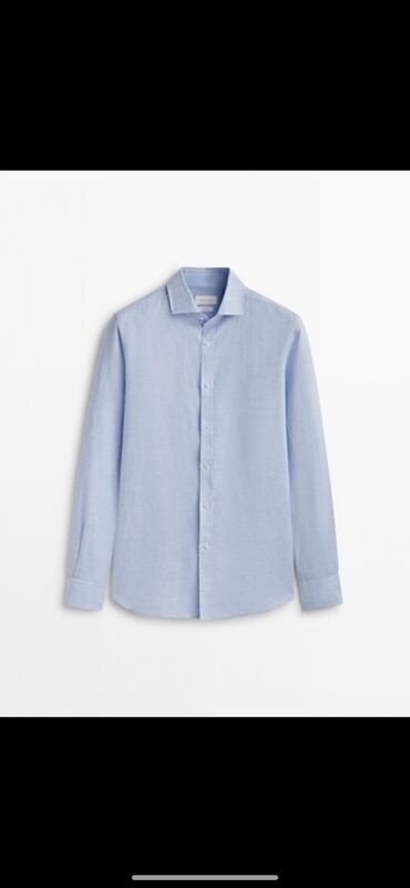 джинсовая мужская рубашка: Рубашка L (EU 40), цвет - Голубой