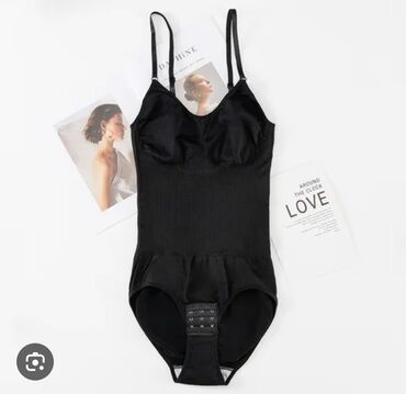 женское нижнее белье кружевное: Боди-корсет утягивающее, черное - Модель: боди с тонкими