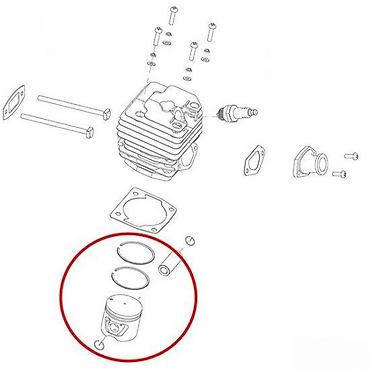 startac: Komplet klipa za motor, izrađen od metala, sadrži klip, osovinicu — 2