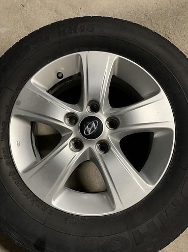15: Литые Диски R 15 Hyundai, Комплект, отверстий - 5, Б/у — 2