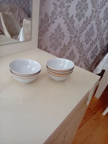 desert qaşığı: Ağ porselen qab dəsti – 6 ədəd - Material: yüksək keyfiyyətli