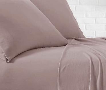 bed sheets: Однотонное постельное бельё 100% хлопок полуторки 1350сом, двух спалка — 5
