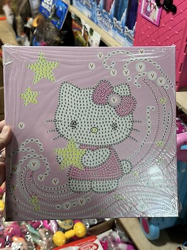 kyz kartinka: Алмазная мозаика (картина-раскладка) Hello Kitty на холсте - Сюжет — 1
