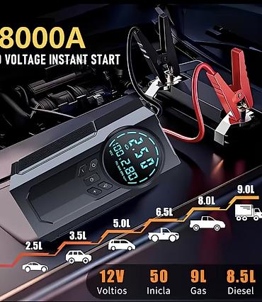 tezyiq: 8000A çoxfunksiyalı avtomobil start-verici və hava kompressoru — 3
