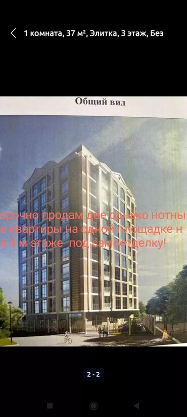 квартира вогзал: 1 комната, 39 м², Элитка, 4 этаж, ПСО (под самоотделку)