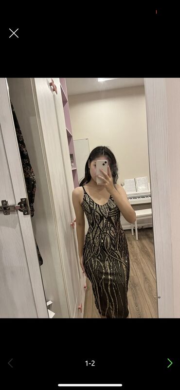 вечернее леопардовое платье: Вечернее платье, Без рукавов, S (EU 36)