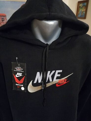kupaci jednodelni za punije: Sweatshirt, 2XL (EU 56), Nike, color - Black, With a hood