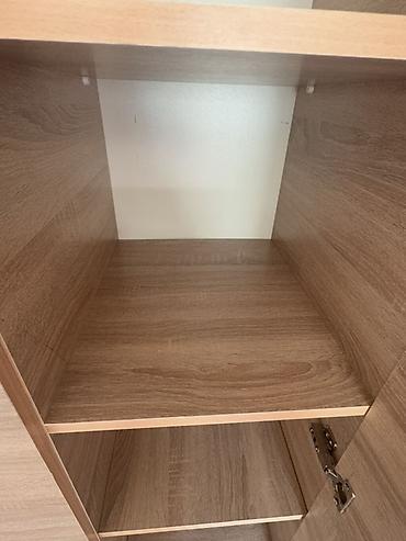 defter: Üç qapılı, güzgülü paltar şkafı - Material: açıq palıd rəngli — 3
