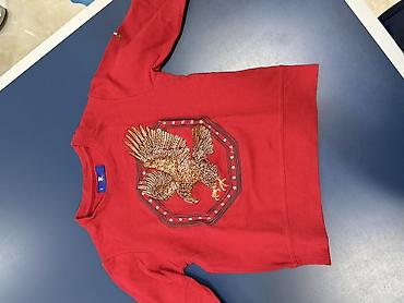 Детская одежда и обувь: Uşaq idman dəsti – boz rəngli sweatshirt və şalvar - Üst: dairəvi — 5