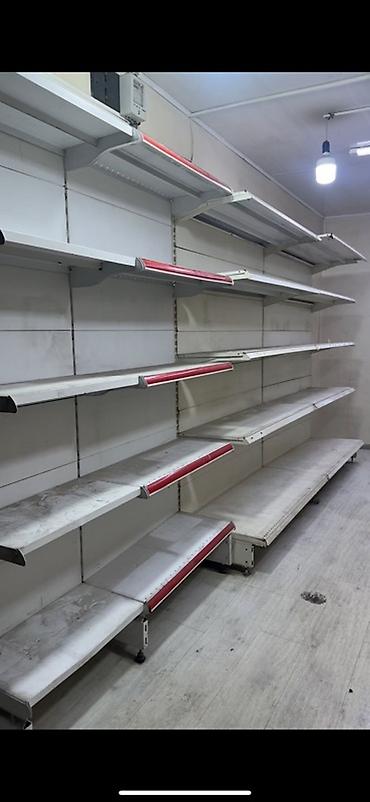 Соода жабдуулары: Торговые стеллажи пристенные с перфорированными стойками Тип — 1