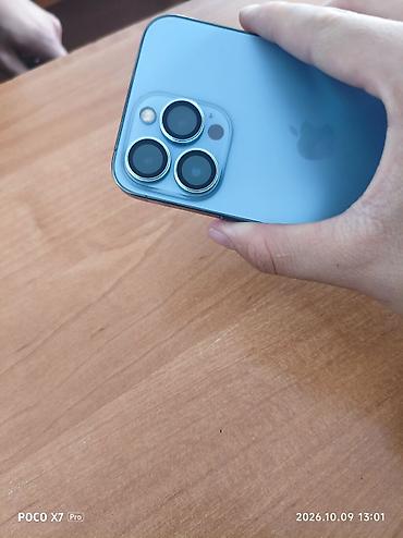 Мобильные телефоны и аксессуары: IPhone 13 Pro, Б/у, 256 ГБ, Pacific Blue, Защитное стекло, Чехол, Коробка — 3