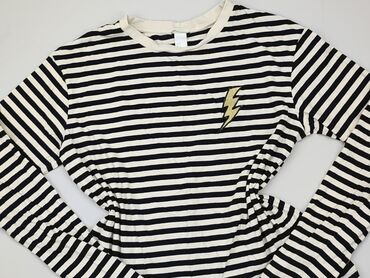 bluzka w paski czarno białe: Bluzka H&M, M (EU 38), Bawełna, stan - Dobry