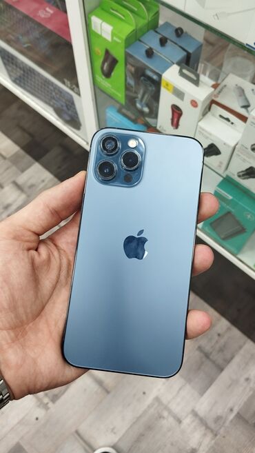 işlənmiş iphone kreditlə: IPhone 12 Pro Max, 256 GB, Pacific Blue