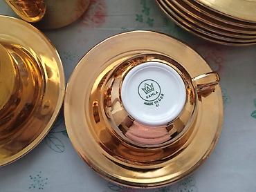 Qab-qacaq və mətbəx ləvazimatları: Çay dəsti, Keramika, 6 nəfərlik, Almaniya — 9