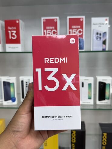 камера mi: Redmi, Redmi 13, Жаңы, 256 ГБ, түсү - Кара, 2 SIM