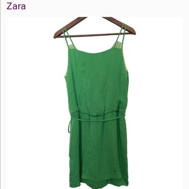 rolka haljina zara: Zara S (EU 36), bоја - Zelena, Drugi stil, Na bretele