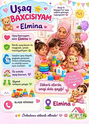 Dayələr: Uşaq baxıcısı – Elmina - Peşəkar uşaq baxımı xidməti - Uzun illərin — 1