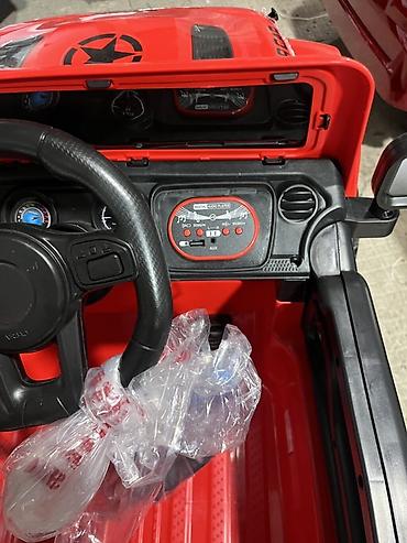 детская машинка: Uşaq üçün elektrikli avtomobil – off-road tərzində, qırmızı rəng — 3