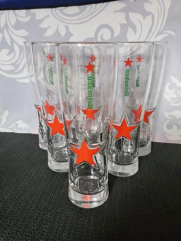 Čaše: Case nove za pivo Heineken 0,350 L . Nove case komada 6 u ceni — 5