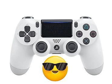 ps4 disk: Беспроводной геймпад DualShock 4 (белый) для PlayStation 4, ПК и для — 1