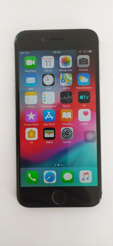 iphone 6 kabrolari: IPhone 6, 16 GB, Gümüşü, Barmaq izi