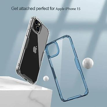Maske i futrole za telefone: Maska Nillkin Nature Pro za iPhone 15 6.1 transparent. Uz brzu dostavu — 4