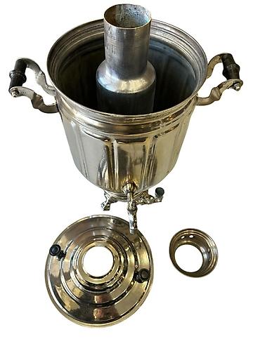 koz samovarı: Klassik kömür/sobayaq i̇sti ilə işləyən samovar 9 litir - Material — 2